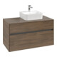 V&B Meuble sous lavabo Collaro 100x54,8x50 cm, vasque droite, chêne Arizona-1