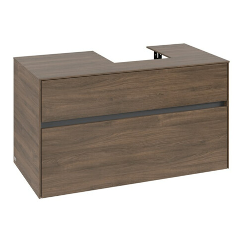 V&B Meuble sous lavabo Collaro 100x54,8x50 cm, vasque droite, chêne Arizona