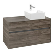 V&B Meuble sous lavabo Collaro 100x54,8x50 cm, vasque droite, chêne pierre