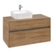 V&B Meuble sous lavabo Collaro 100x54,8x50 cm, vasque gauche, chêne Kansas-3