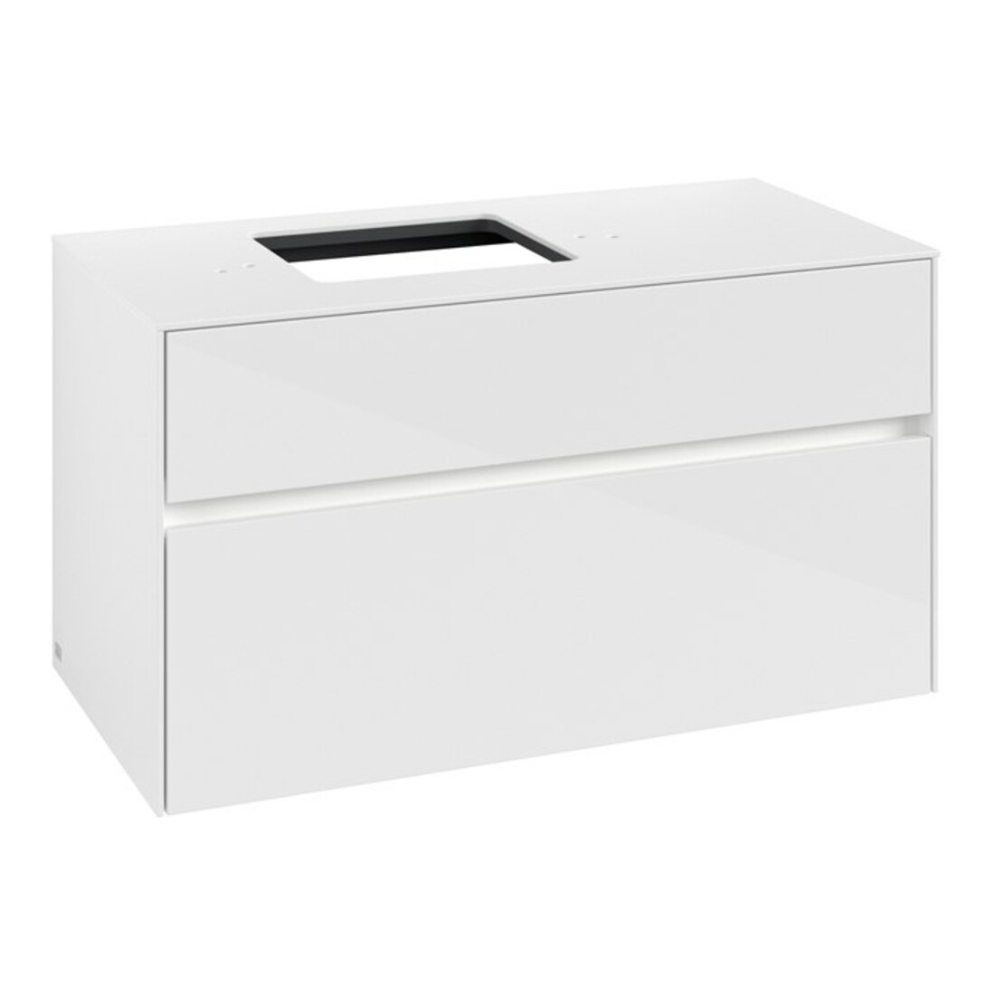 V&B Meuble sous lavabo Collaro 100x54,8x50 cm, WT l, LED 7,3 W, blanc glo