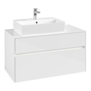 V&B Meuble sous lavabo Collaro 100x54,8x50 cm, WT l, LED 7,3 W, blanc glo-3
