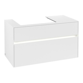 V&B Meuble sous lavabo Collaro 100x54,8x50 cm, WT l, LED 7,3 W, blanc mat