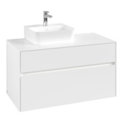 V&B Meuble sous lavabo Collaro 100x54,8x50 cm, WT l, LED 7,3 W, blanc mat
