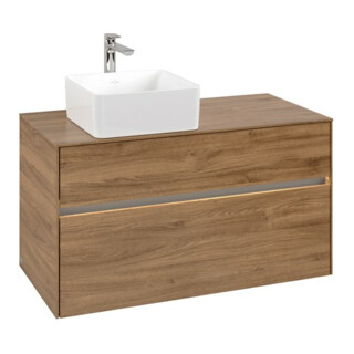 V&B Meuble sous lavabo Collaro 100x54,8x50 cm, WT l, LED 7,3 W, Kan Oa