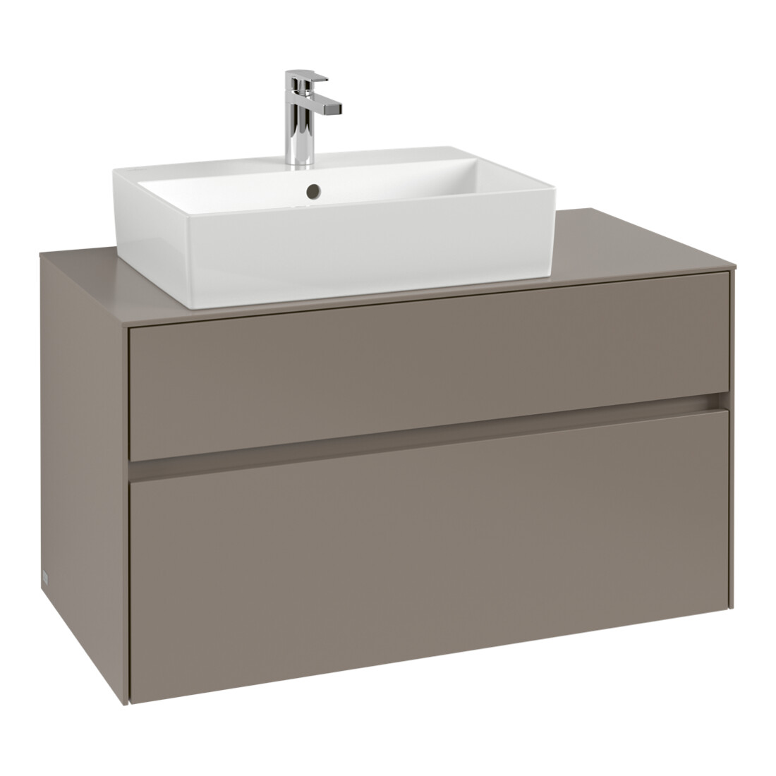 V&B Meuble sous lavabo Collaro 100x54,8x50 cm, WT l, LED 7,3 W, Mar bl.