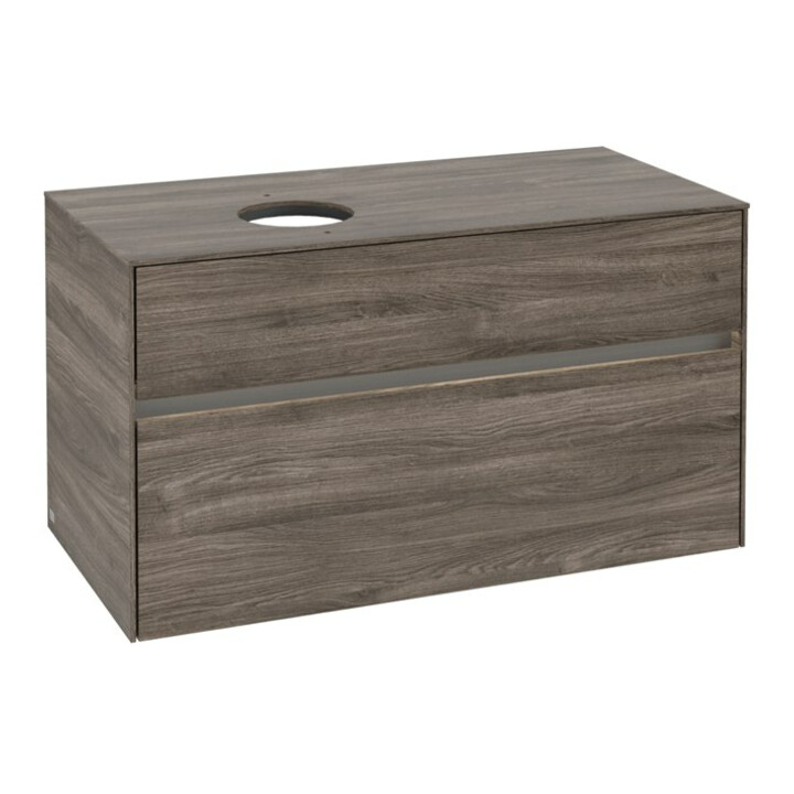 V&B Meuble sous-lavabo Collaro 100x54,8x50 cm, WT l, LED 7,3 W, st. Oa