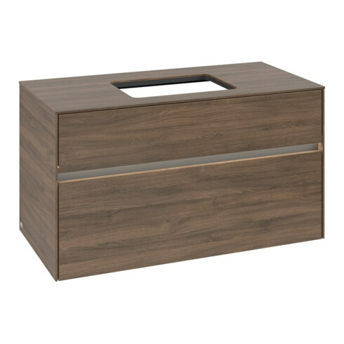 V&B Meuble sous lavabo Collaro 100x54,8x50 cm, WT mi, LED 7,3 W, Ar Oa