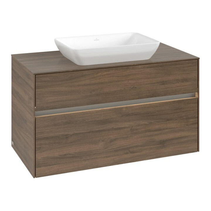 V&B Meuble sous lavabo Collaro 100x54,8x50 cm, WT mi, LED 7,3 W, Ar Oa