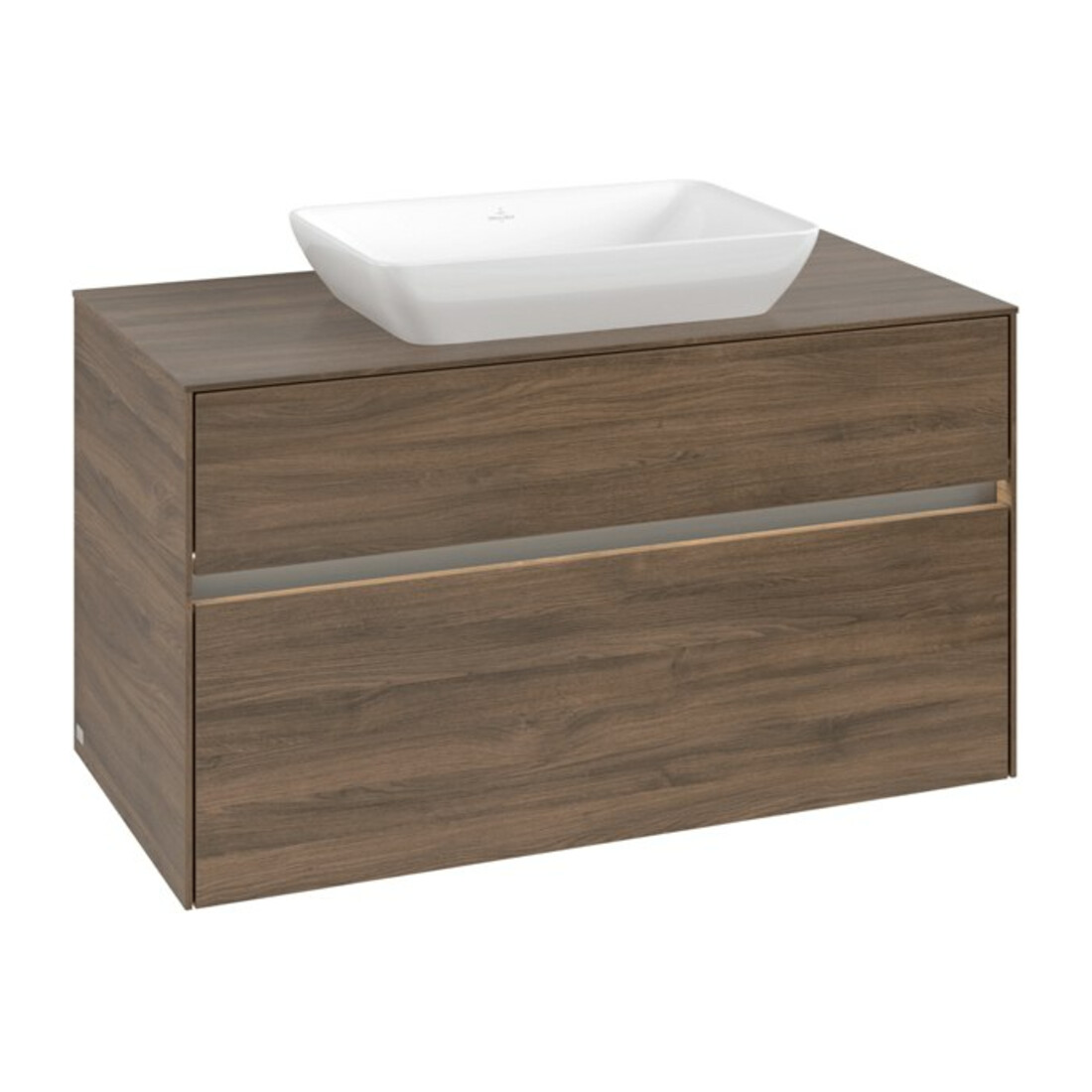 V&B Meuble sous lavabo Collaro 100x54,8x50 cm, WT mi, LED 7,3 W, Ar Oa