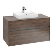 V&B Meuble sous lavabo Collaro 100x54,8x50 cm, WT mi, LED 7,3 W, Ar Oa