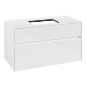V&B Meuble sous-lavabo Collaro 100x54,8x50 cm, WT mi, LED 7,3 W, blanc brillant-3