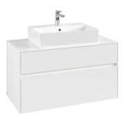 V&B Meuble sous lavabo Collaro 100x54,8x50 cm, WT mi, LED 7,3 W, blanc mat