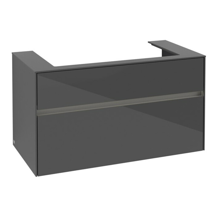V&B Meuble sous lavabo Collaro 100x54,8x50 cm, WT mi, LED 7,3 W, glo Gr