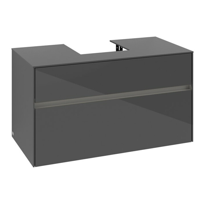 V&B Meuble sous lavabo Collaro 100x54,8x50 cm, WT mi, LED 7,3 W, glo Gr