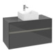 V&B Meuble sous-lavabo Collaro 100x54,8x50 cm, WT mi, LED 7,3 W, glo Gr-1