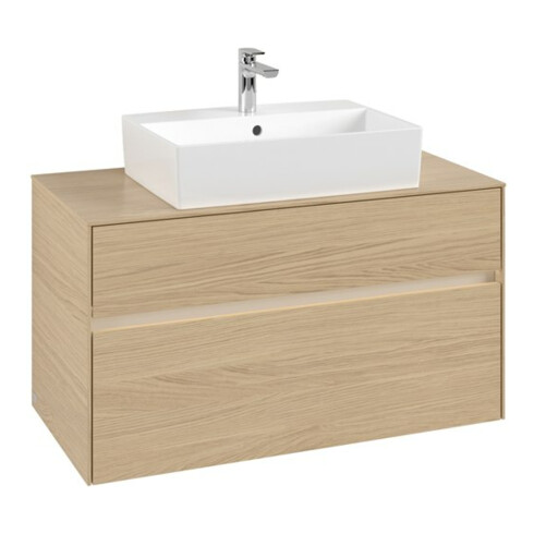V&B Meuble sous lavabo Collaro 100x54,8x50 cm, WT mi, LED 7,3 W, Nord Oa