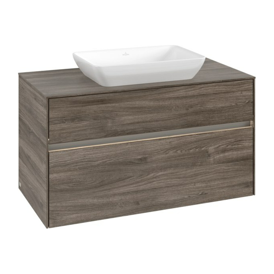 V&B Meuble sous-lavabo Collaro 100x54,8x50 cm, WT mi, LED 7,3 W, st. Oa