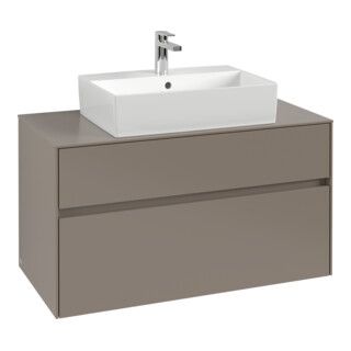 V&B Meuble sous-lavabo Collaro 100x54,8x50 cm, WT mi, LED 7,3 W, wine r