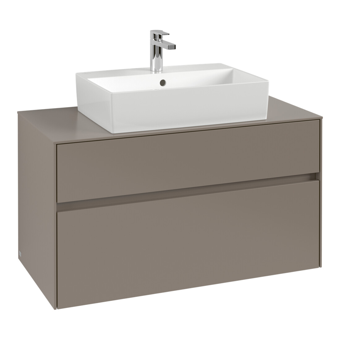 V&B Meuble sous-lavabo Collaro 100x54,8x50 cm, WT mi, LED 7,3 W, wine r