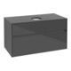 V&B Meuble sous lavabo Collaro 100x54,8x50cm, EV centré, Gris brillant-1