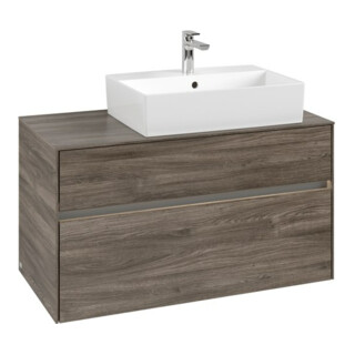 V&B Meuble sous lavabo Collaro 100x54,8x50cm, EV d, LED 7,3 W, st. Oa