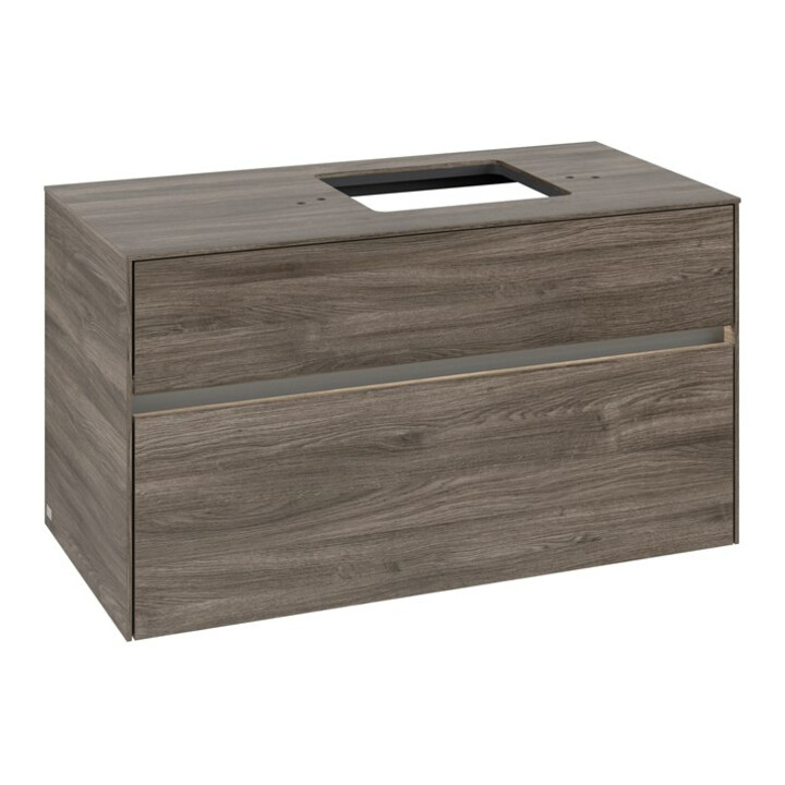 V&B Meuble sous lavabo Collaro 100x54,8x50cm, EV d, LED 7,3 W, st. Oa