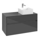 V&B Meuble sous lavabo Collaro 100x54,8x50cm, EV droite, Gris brillant-1
