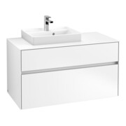 V&B Meuble sous lavabo Collaro 100x54,8x50cm, EV gauche, blanc mat