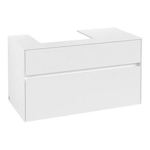 V&B Meuble sous lavabo Collaro 100x54,8x50cm, EV gauche, blanc mat