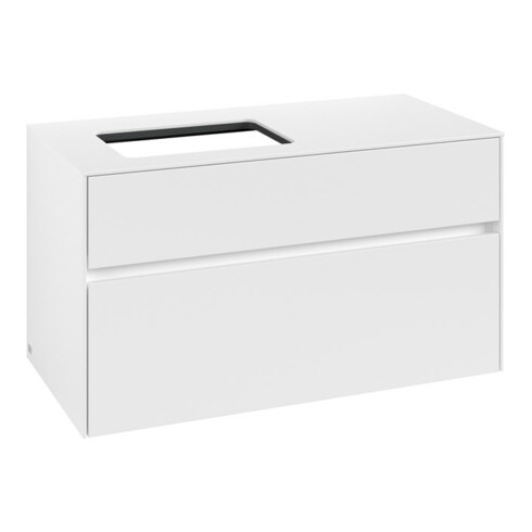 V&B Meuble sous lavabo Collaro 100x54,8x50cm, EV gauche, blanc mat