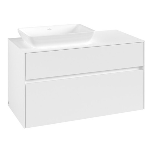 V&B Meuble sous lavabo Collaro 100x54,8x50cm, EV gauche, blanc mat