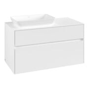 V&B Meuble sous lavabo Collaro 100x54,8x50cm, EV gauche, blanc mat-3