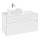 V&B Meuble sous lavabo Collaro 100x54,8x50cm, évier gauche, Blanc mat-4