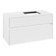 V&B Meuble sous lavabo Collaro 100x54,8x50cm, lavabo à droite, blanc mat-1