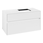 V&B Meuble sous lavabo Collaro 100x54,8x50cm, lavabo à droite, blanc mat