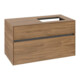 V&B Meuble sous lavabo Collaro 100x54,8x50cm, lavabo à droite, chêne Kansas-1