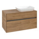 V&B Meuble sous lavabo Collaro 100x54,8x50cm, lavabo à droite, chêne Kansas-3