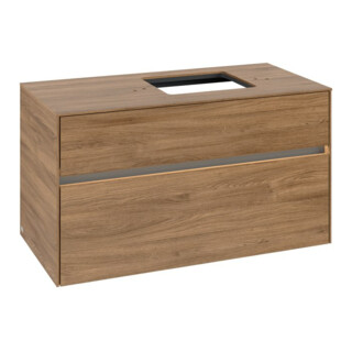 V&B Meuble sous-lavabo Collaro 100x54,8x50cm, lavabo à droite, LED 7,3 W, Kan Oa