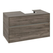 V&B Meuble sous-lavabo Collaro 100x54,8x50cm, lavabo à droite, LED 7,3 W, st. Oa