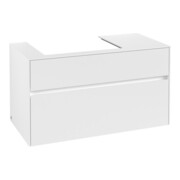 V&B Meuble sous lavabo Collaro 100x54,8x50cm, lavabo à gauche, blanc mat