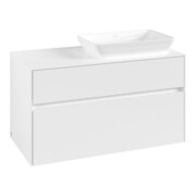 V&B Meuble sous lavabo Collaro 100x54,8x50cm, lavabo droit, blanc mat