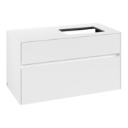 V&B Meuble sous lavabo Collaro 100x54,8x50cm, lavabo droit, blanc mat-3