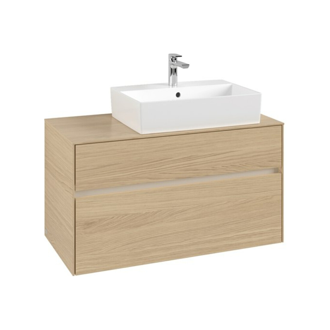 V&B Meuble sous-lavabo Collaro 100x54,8x50cm, Lavabo droit, LED 7,3 W, Nord Oa
