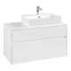 V&B Meuble sous lavabo Collaro 100x54,8x50cm, lavabo droite, blanc brillant-1