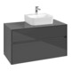 V&B Meuble sous-lavabo Collaro 100x54,8x50cm, LV droite, gris brillant-3