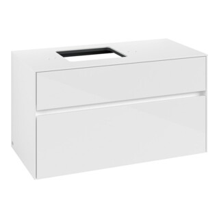 V&B Meuble sous-lavabo Collaro 100x54,8x50cm, LV gauche, blanc brillant