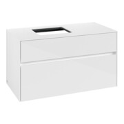V&B Meuble sous-lavabo Collaro 100x54,8x50cm, LV gauche, blanc brillant