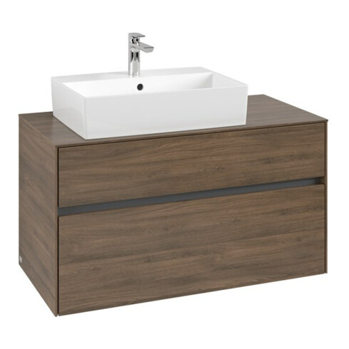 V&B Meuble sous lavabo Collaro 100x54,8x50cm, LV gauche, chêne Arizona