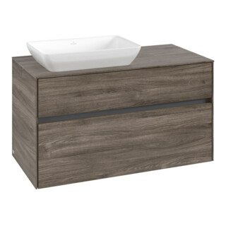 V&B Meuble sous lavabo Collaro 100x54,8x50cm, LV gauche, chêne pierre